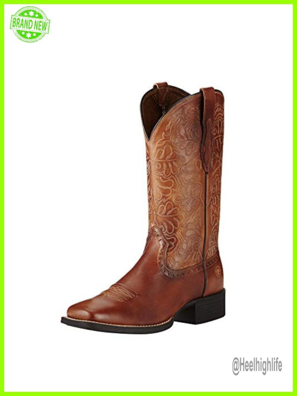 Full-Grain Leather Western Boot with Two-Row Stitch & Duratread Outsole for Work